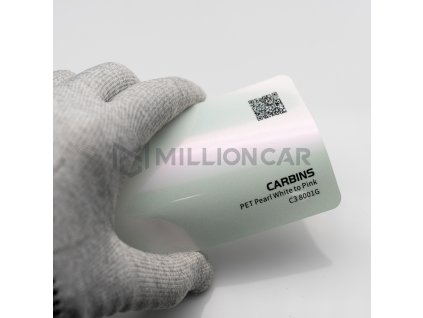 KUR01312 pearl white to pink perletová bílá folie millioncar