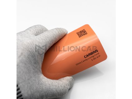 KUR01438 gloss candy living coral korálová lesklá folie millioncar