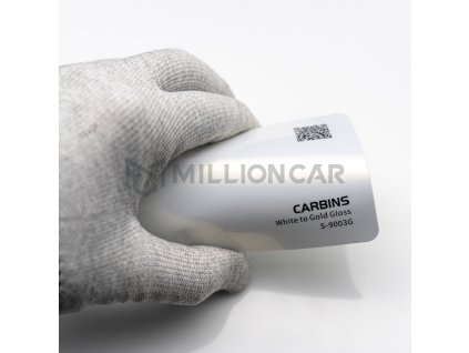 KUR01408 white to gold gloss zlatá bílá lesklá folie millioncar