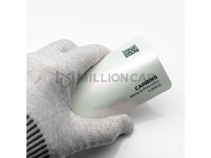 KUR01410 white to pink gloss růžová bílá lesklá folie millioncar