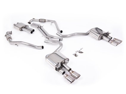 Audi S5 3.0 V6 Turbo Sportback B9 (Sport Diff Models Only & WITH Brace Bars) 2017 - 2026 Cat-back výfuk - SSXAU1125