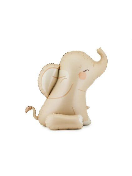 Foil balloon Elephant, 84x90 cm, beige