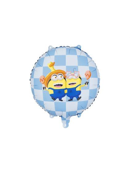 Foil balloon round Minions, 35x35 cm