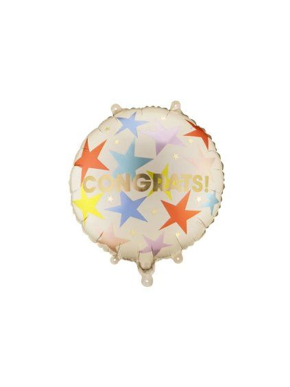 Foil balloon round ''Congrats'', 35x35 cm