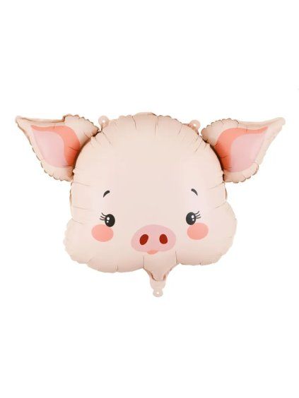 Foil balloon Pig, 61x36 cm, mix