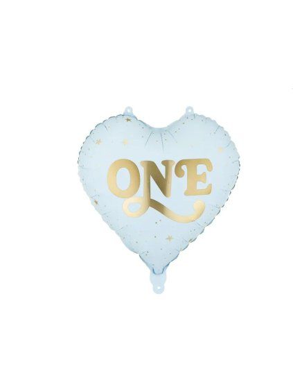 Foil balloon Heart ''One'', 45 cm, light blue