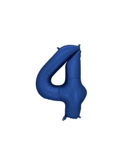 Foil Balloon Number '4', 86cm, navy