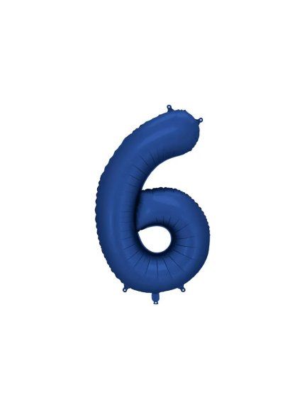 Foil Balloon Number '6', 86cm, navy
