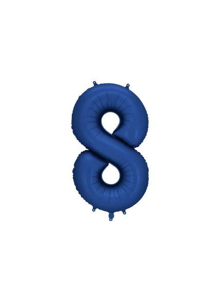 Foil Balloon Number '8', 86cm, navy