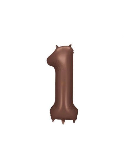 Foil Balloon Number ''1'', 86 cm, mocha
