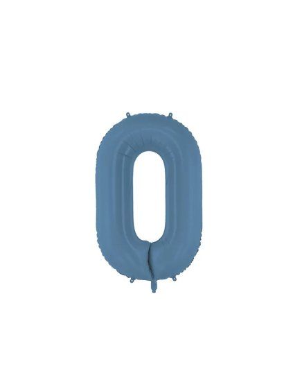 Foil Balloon Number ''0'', 86cm, navy blue