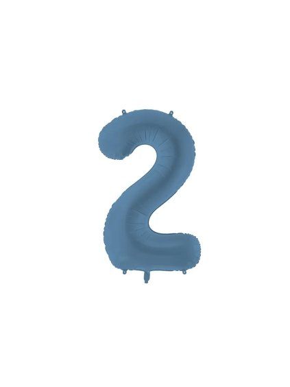 Foil Balloon Number ''2'', 86cm, navy blue