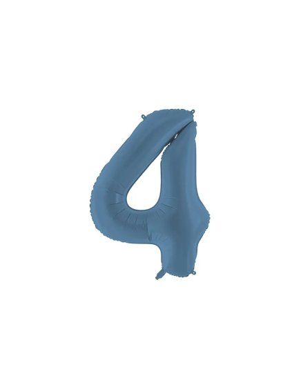 Foil Balloon Number ''4'', 86cm, navy blue