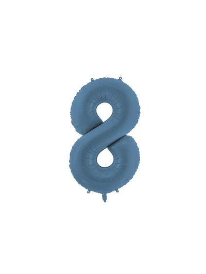 Foil Balloon Number ''8'', 86cm, navy blue