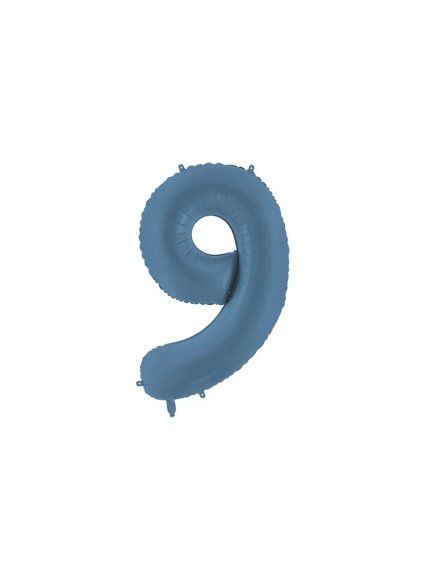 Foil Balloon Number ''9'', 86cm, navy blue