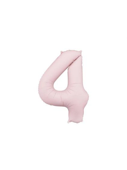 Foil Balloon Number ''4'', 86cm, light pink
