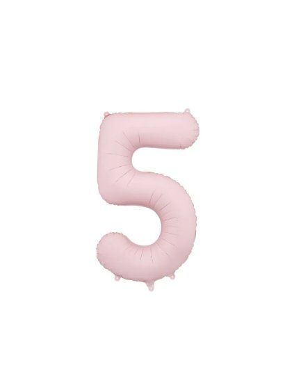 Foil Balloon Number ''5'', 86cm, light pink
