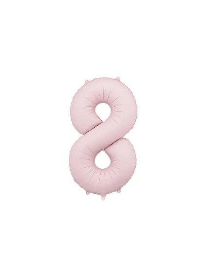 Foil Balloon Number ''8'', 86cm, light pink