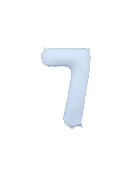 Foil Balloon Number ''7'', 86cm, misty blue