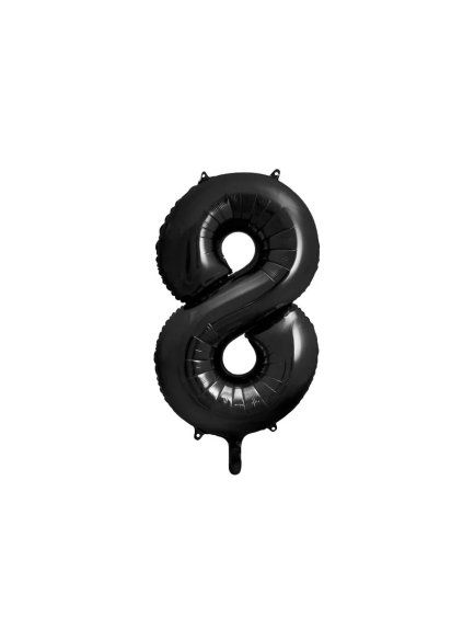 Foil Balloon Number ''8'', 86cm, black