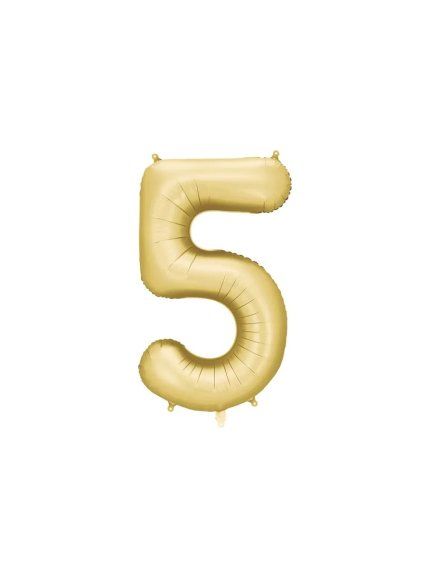Foil Balloon Number '5', 86 cm, gold