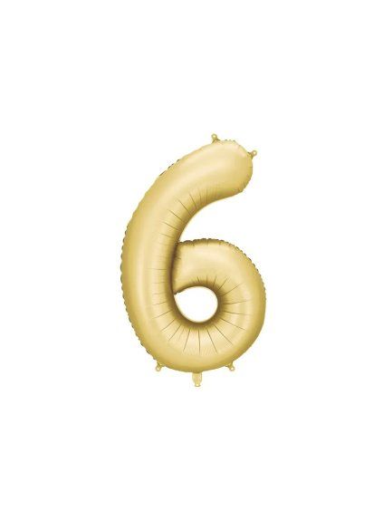 Foil Balloon Number '6', 86 cm, gold