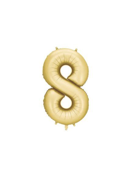 Foil Balloon Number '8', 86 cm, gold