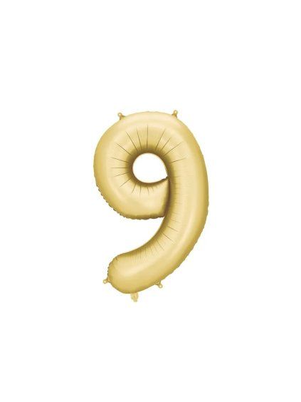 Foil Balloon Number '9', 86 cm, gold