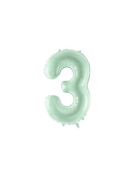Foil Balloon Number ''3'', 72cm, green