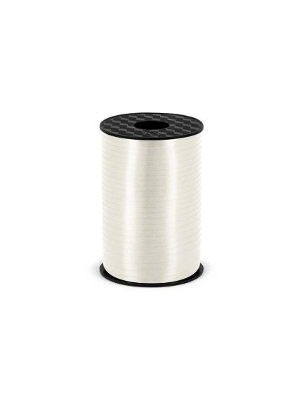 Plastic ribbon, white, 5mm 225m