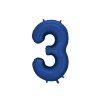 Foil Balloon Number '3', 86cm, navy