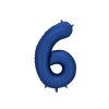 Foil Balloon Number '6', 86cm, navy