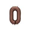 Foil Balloon Number ''0'', 86 cm, mocha