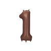 Foil Balloon Number ''1'', 86 cm, mocha