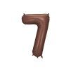 Foil Balloon Number ''7'', 86 cm, mocha