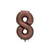 Foil Balloon Number ''8'', 86 cm, mocha
