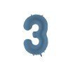 Foil Balloon Number ''3'', 86cm, navy blue