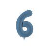 Foil Balloon Number ''6'', 86cm, navy blue