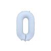 Foil Balloon Number ''0'', 86cm, misty blue
