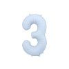 Foil Balloon Number ''3'', 86cm, misty blue