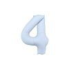 Foil Balloon Number ''4'', 86cm, misty blue