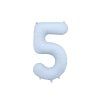 Foil Balloon Number ''5'', 86cm, misty blue