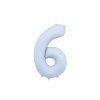 Foil Balloon Number ''6'', 86cm, misty blue