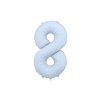 Foil Balloon Number ''8'', 86cm, misty blue
