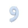 Foil Balloon Number ''9'', 86cm, misty blue