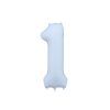 Foil Balloon Number ''1'', 86cm, misty blue