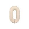 Foil Balloon Number ''0'', 86cm, light beige