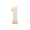 Foil Balloon Number ''1'', 86cm, light beige