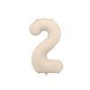 Foil Balloon Number ''2'', 86cm, light beige