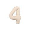 Foil Balloon Number ''4'', 86cm, light beige